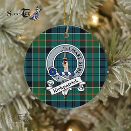 Kirkpatrick Scottish Clan Badge Plaid Ornament Gift. Christmas Tree Ornament Kirkpatrick Clan Tartan Ornament Great Christmas Ornaments Gift - Scotstee Shop