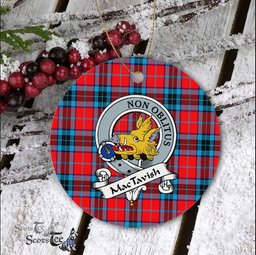 MacTavish Scottish Clan Badge Plaid Ornament Gift. Christmas Tree Ornament MacTavish Clan Tartan Ornament Great Christmas Ornaments Gift - Scotstee Shop