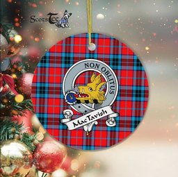 MacTavish Scottish Clan Badge Plaid Ornament Gift. Christmas Tree Ornament MacTavish Clan Tartan Ornament Great Christmas Ornaments Gift - Scotstee Shop