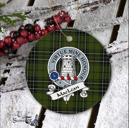 MacLean Scottish Clan Badge Plaid Ornament Gift. Christmas Tree Ornament MacLean Clan Tartan Ornament Great Christmas Ornaments Gift - Scotstee Shop