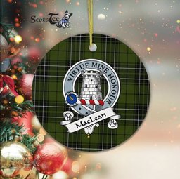 MacLean Scottish Clan Badge Plaid Ornament Gift. Christmas Tree Ornament MacLean Clan Tartan Ornament Great Christmas Ornaments Gift - Scotstee Shop