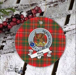 Hay Scottish Clan Badge Plaid Ornament Gift. Christmas Tree Ornament Hay Clan Tartan Ornament Great Christmas Ornaments Gift - Scotstee Shop