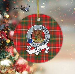 Hay Scottish Clan Badge Plaid Ornament Gift. Christmas Tree Ornament Hay Clan Tartan Ornament Great Christmas Ornaments Gift - Scotstee Shop