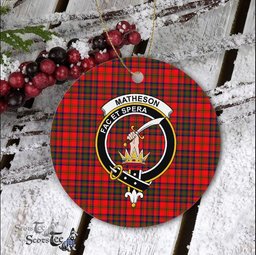 Matheson Scottish Clan Plaid Ornament Gift. Christmas Tree Ornament Matheson Clan Tartan Ornament Great Christmas Ornaments Gift - Scotstee Shop