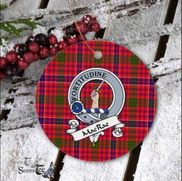 MacRae Scottish Clan Badge Plaid Ornament Gift. Christmas Tree Ornament MacRae Clan Tartan Ornament Great Christmas Ornaments Gift - Scotstee Shop