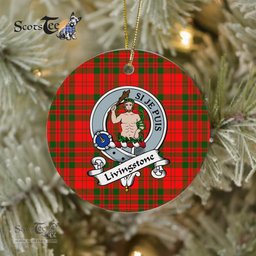 Livingstone Scottish Clan Badge Plaid Ornament Gift. Christmas Tree Ornament Livingstone Clan Tartan Ornament Great Christmas Ornaments Gift - Scotstee Shop