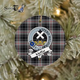 Moffat Scottish Clan Badge Plaid Ornament Gift. Christmas Tree Ornament Moffat Clan Tartan Ornament Great Christmas Ornaments Gift - Scotstee Shop