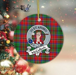 Mcculloch Scottish Clan Badge Plaid Ornament Gift. Christmas Tree Ornament Mcculloch Clan Tartan Ornament Great Christmas Ornaments Gift - Scotstee Shop