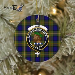 Muir Scottish Clan Plaid Ornament Gift. Christmas Tree Ornament Muir Clan Tartan Ornament Great Christmas Ornaments Gift - Scotstee Shop