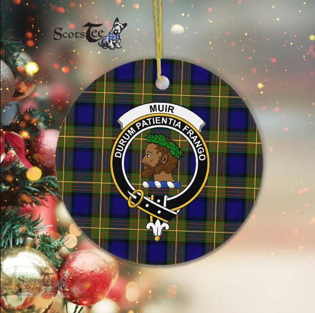 Muir Scottish Clan Plaid Ornament Gift. Christmas Tree Ornament Muir Clan Tartan Ornament Great Christmas Ornaments Gift - Scotstee Shop