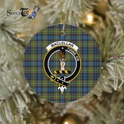 MacLellan Scottish Clan Plaid Ornament Gift. Christmas Tree Ornament MacLellan Clan Tartan Ornament Great Christmas Ornaments Gift - Scotstee Shop