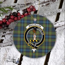 MacLellan Scottish Clan Plaid Ornament Gift. Christmas Tree Ornament MacLellan Clan Tartan Ornament Great Christmas Ornaments Gift - Scotstee Shop