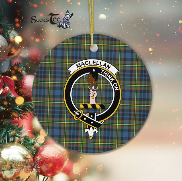 MacLellan Scottish Clan Plaid Ornament Gift. Christmas Tree Ornament MacLellan Clan Tartan Ornament Great Christmas Ornaments Gift - Scotstee Shop