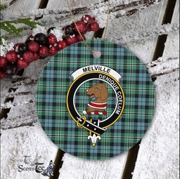 Melville Scottish Clan Plaid Ornament Gift. Christmas Tree Ornament Melville Clan Tartan Ornament Great Christmas Ornaments Gift - Scotstee Shop