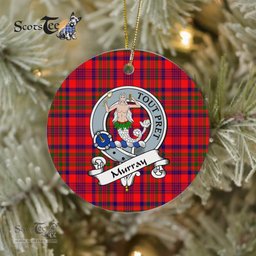 Murray of Dysart Scottish Clan Badge Plaid Ornament Gift. Christmas Tree Ornament Murray Clan Tartan Ornament Great Christmas Ornaments Gift - Scotstee Shop
