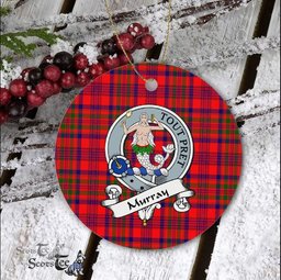 Murray of Dysart Scottish Clan Badge Plaid Ornament Gift. Christmas Tree Ornament Murray Clan Tartan Ornament Great Christmas Ornaments Gift - Scotstee Shop