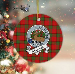 Maxwell Scottish Clan Badge Plaid Ornament Gift. Christmas Tree Ornament Maxwell Clan Tartan Ornament Great Christmas Ornaments Gift - Scotstee Shop
