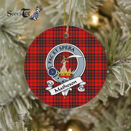 Matheson Scottish Clan Badge Plaid Ornament Gift. Christmas Tree Ornament Matheson Clan Tartan Ornament Great Christmas Ornaments Gift - Scotstee Shop