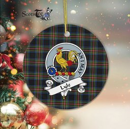 Lyle Scottish Clan Badge Plaid Ornament Gift. Christmas Tree Ornament Lyle Clan Tartan Ornament Great Christmas Ornaments Gift - Scotstee Shop