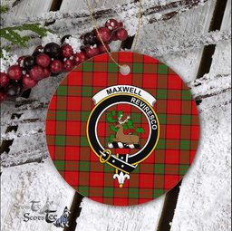 Maxwell Scottish Clan Plaid Ornament Gift. Christmas Tree Ornament Maxwell Clan Tartan Ornament Great Christmas Ornaments Gift - Scotstee Shop