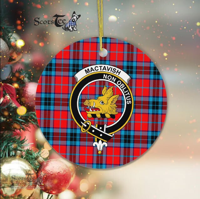 MacTavish Scottish Clan Plaid Ornament Gift. Christmas Tree Ornament MacTavish Clan Tartan Ornament Great Christmas Ornaments Gift - Scotstee Shop