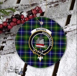 MacNeil of Barra Scottish Clan Plaid Ornament Gift. Christmas Tree Ornament MacNeil of Barra Clan Tartan Ornament Great Christmas Ornaments Gift - Scotstee Shop