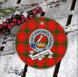 MacQuarrie Scottish Clan Badge Plaid Ornament Gift. Christmas Tree Ornament MacQuarrie Clan Tartan Ornament Great Christmas Ornaments Gift - Scotstee Shop