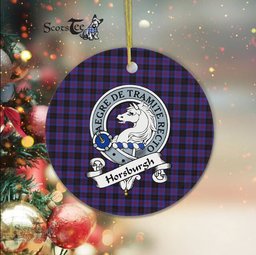 Horsburgh Scottish Clan Badge Plaid Ornament Gift. Christmas Tree Ornament Horsburgh Clan Tartan Ornament Great Christmas Ornaments Gift - Scotstee Shop