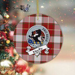 MacFie Scottish Clan Badge Plaid Ornament Gift. Christmas Tree Ornament MacFie Clan Tartan Ornament Great Christmas Ornaments Gift - Scotstee Shop