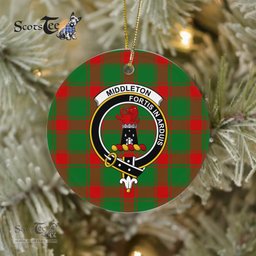 Middleton Scottish Clan Plaid Ornament Gift. Christmas Tree Ornament Middleton Clan Tartan Ornament Great Christmas Ornaments Gift - Scotstee Shop
