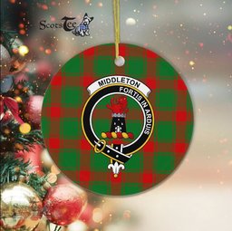 Middleton Scottish Clan Plaid Ornament Gift. Christmas Tree Ornament Middleton Clan Tartan Ornament Great Christmas Ornaments Gift - Scotstee Shop