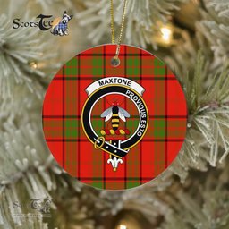 Maxtone Scottish Clan Plaid Ornament Gift. Christmas Tree Ornament Maxtone Clan Tartan Ornament Great Christmas Ornaments Gift - Scotstee Shop