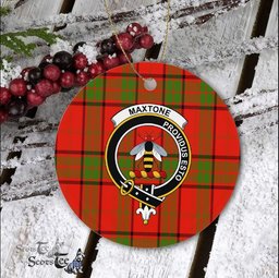 Maxtone Scottish Clan Plaid Ornament Gift. Christmas Tree Ornament Maxtone Clan Tartan Ornament Great Christmas Ornaments Gift - Scotstee Shop