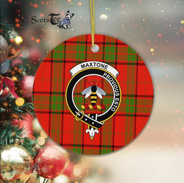 Maxtone Scottish Clan Plaid Ornament Gift. Christmas Tree Ornament Maxtone Clan Tartan Ornament Great Christmas Ornaments Gift - Scotstee Shop