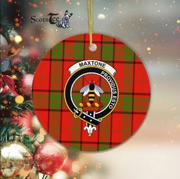 Maxtone Scottish Clan Plaid Ornament Gift. Christmas Tree Ornament Maxtone Clan Tartan Ornament Great Christmas Ornaments Gift - Scotstee Shop