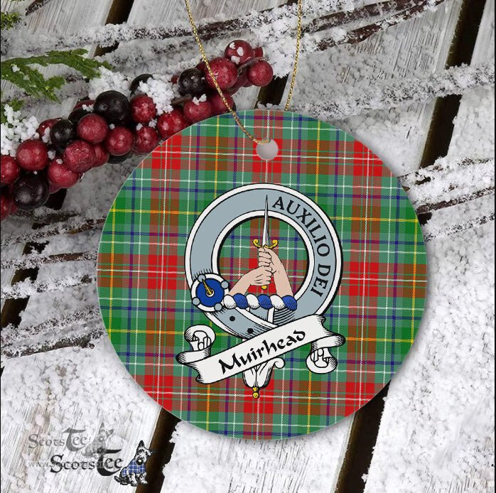 Muirhead Scottish Clan Badge Plaid Ornament Gift. Christmas Tree Ornament Muirhead Clan Tartan Ornament Great Christmas Ornaments Gift - Scotstee Shop