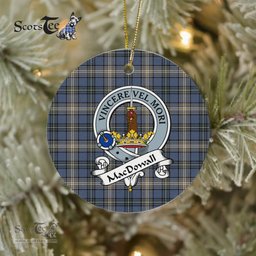 MacDowall Scottish Clan Badge Plaid Ornament Gift. Christmas Tree Ornament MacDowall Clan Tartan Ornament Great Christmas Ornaments Gift - Scotstee Shop
