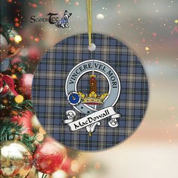 MacDowall Scottish Clan Badge Plaid Ornament Gift. Christmas Tree Ornament MacDowall Clan Tartan Ornament Great Christmas Ornaments Gift - Scotstee Shop