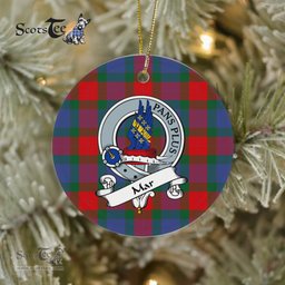 Mar Scottish Clan Badge Plaid Ornament Gift. Christmas Tree Ornament Mar Clan Tartan Ornament Great Christmas Ornaments Gift - Scotstee Shop