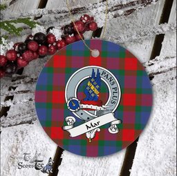 Mar Scottish Clan Badge Plaid Ornament Gift. Christmas Tree Ornament Mar Clan Tartan Ornament Great Christmas Ornaments Gift - Scotstee Shop