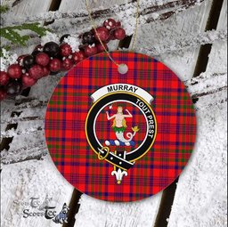 Murray of Dysart Scottish Clan Plaid Ornament Gift. Christmas Tree Ornament Murray Clan Tartan Ornament Great Christmas Ornaments Gift - Scotstee Shop