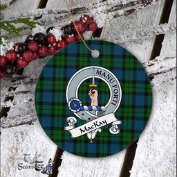 MacKay Scottish Clan Badge Plaid Ornament Gift. Christmas Tree Ornament MacKay Clan Tartan Ornament Great Christmas Ornaments Gift - Scotstee Shop