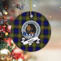 Muir Scottish Clan Badge Plaid Ornament Gift. Christmas Tree Ornament Muir Clan Tartan Ornament Great Christmas Ornaments Gift - Scotstee Shop