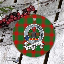 Middleton Scottish Clan Badge Plaid Ornament Gift. Christmas Tree Ornament Middleton Clan Tartan Ornament Great Christmas Ornaments Gift - Scotstee Shop