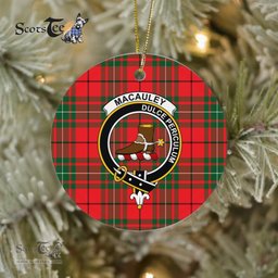 MacAuley Scottish Clan Plaid Ornament Gift. Christmas Tree Ornament MacAuley Clan Tartan Ornament Great Christmas Ornaments Gift - Scotstee Shop
