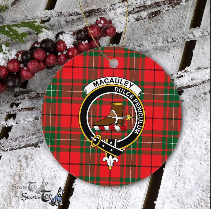 MacAuley Scottish Clan Plaid Ornament Gift. Christmas Tree Ornament MacAuley Clan Tartan Ornament Great Christmas Ornaments Gift - Scotstee Shop