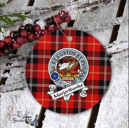 Marjoribanks Scottish Clan Badge Plaid Ornament Gift. Christmas Tree Ornament Marjoribanks Clan Tartan Ornament Great Christmas Ornaments Gift - Scotstee Shop