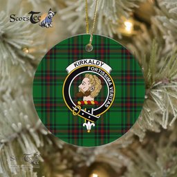 Kirkaldy of Grange Scottish Clan Plaid Ornament Gift. Christmas Tree Ornament Kirkaldy of Grange Clan Tartan Ornament Great Christmas Ornaments Gift - Scotstee Shop