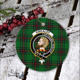 Kirkaldy of Grange Scottish Clan Plaid Ornament Gift. Christmas Tree Ornament Kirkaldy of Grange Clan Tartan Ornament Great Christmas Ornaments Gift - Scotstee Shop