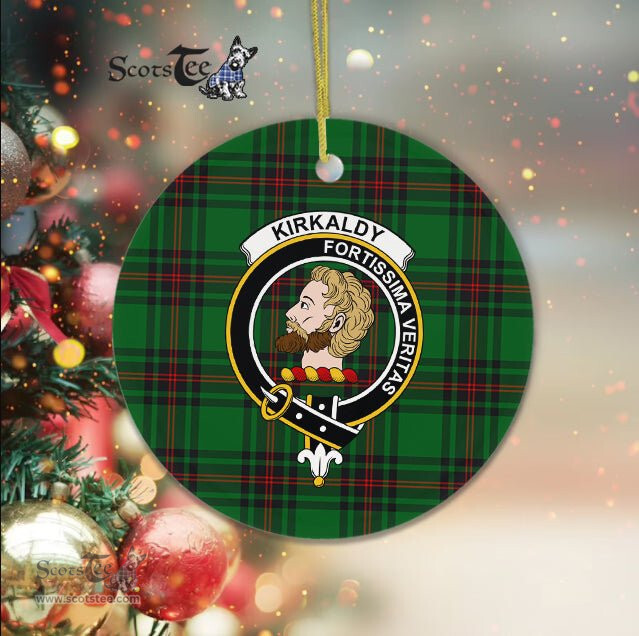Kirkaldy of Grange Scottish Clan Plaid Ornament Gift. Christmas Tree Ornament Kirkaldy of Grange Clan Tartan Ornament Great Christmas Ornaments Gift - Scotstee Shop